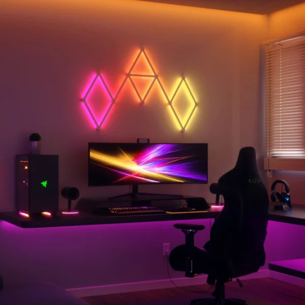 4 nanoleaf lines rbg gaming smart lighting battlestation - LXINDIA.COM