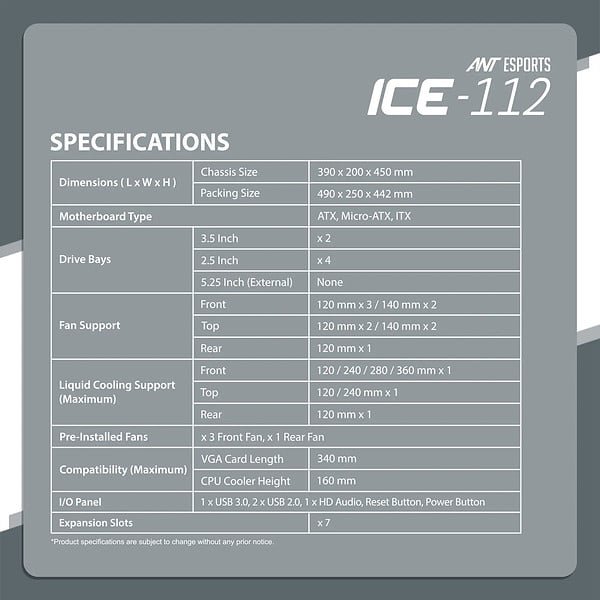 Ant Esports ICE 112 - LXINDIA.COM