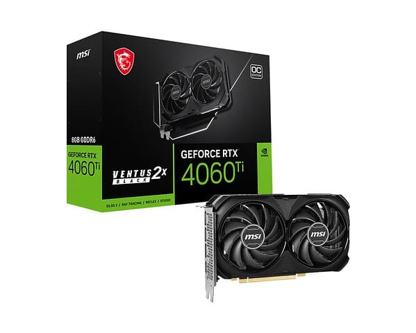 GeForce RTX™ 4060 Ti VENTUS 2X BLACK 8G OC - LXINDIA.COM