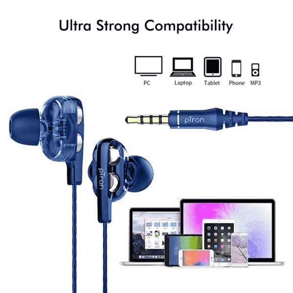 PTron Boom Ultima 4D Dual Driver in Ear Gaming Wired Headphones4 - LXINDIA.COM