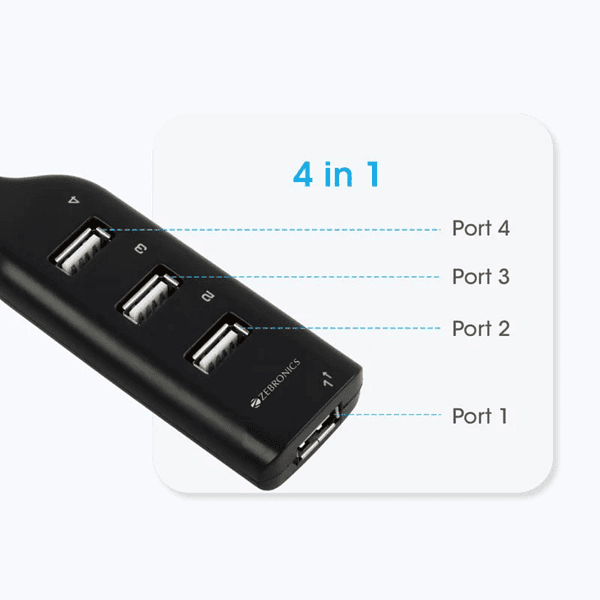 Zebronics ZEB 90HB USB Hub 5 - LXINDIA.COM