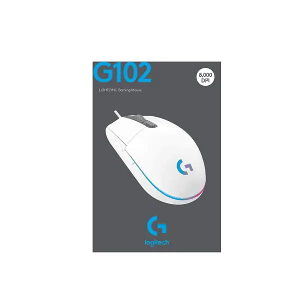 Logitech G102 USB Light Sync white 2 - LXINDIA.COM