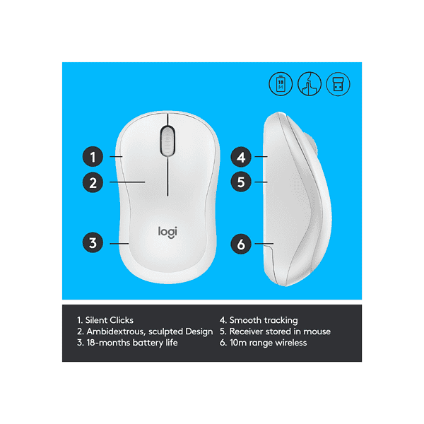 Logitech M221 White 2 - LXINDIA.COM