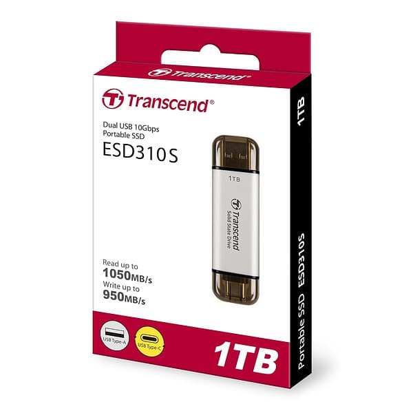 Transcend ESD310 Portable 256GB SSDWHTE - LXINDIA.COM