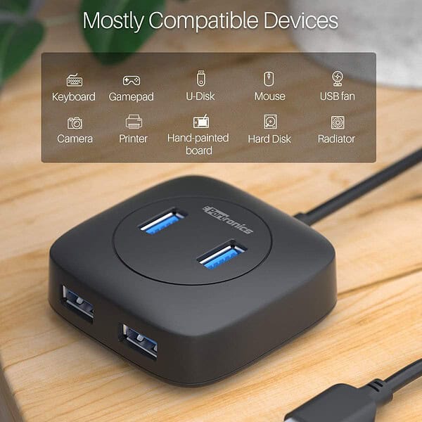 Portronics Mport 4A USB Hub 4 in 13 min - LXINDIA.COM