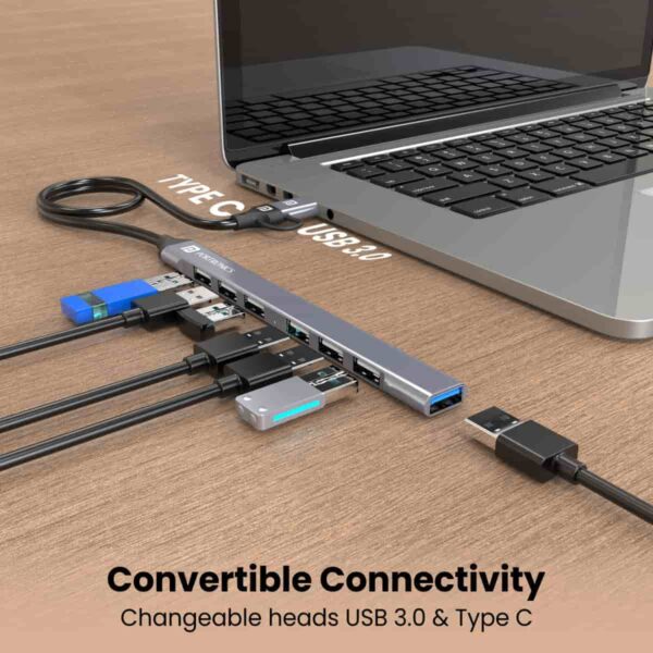 Portronics Mport 7 USB Hub 7 in 13 min - LXINDIA.COM