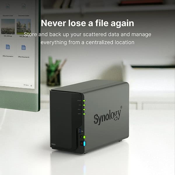 Synology DiskStation DS223 Network Attached Storage Drive Black1 - LXINDIA.COM