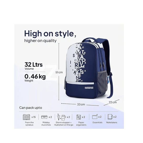 American Tourister Fizz Backpack School bag for kids 3 - LXINDIA.COM