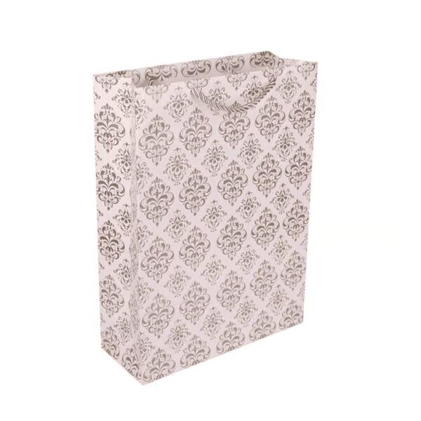 Arrow Paper Bags Gold Flower Design Gift Bags for Gifting 28 cm x 20 cm x 7.5 cm Pack of 10 - LXINDIA.COM