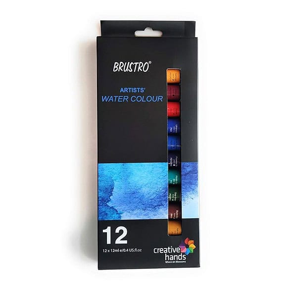 BRUSTRO Artists Watercolour Set of 12 - LXINDIA.COM