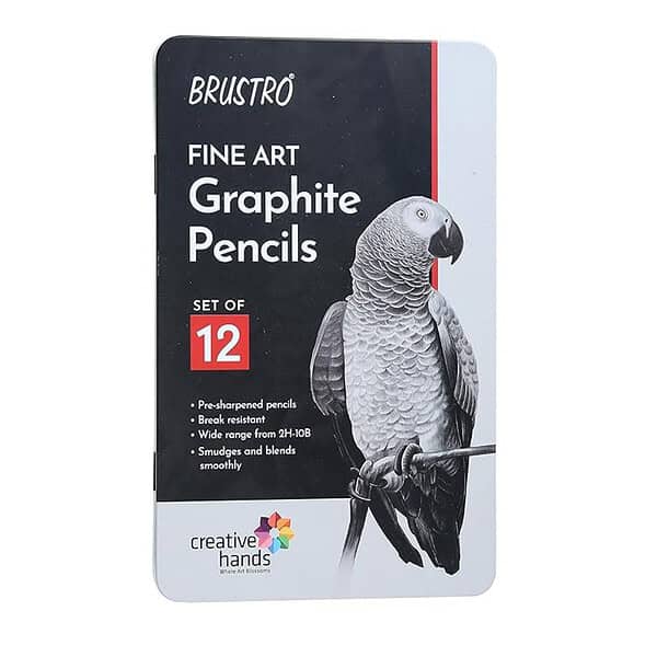 BRUSTRO Fine Art Graphite Pencil Set 1 - LXINDIA.COM