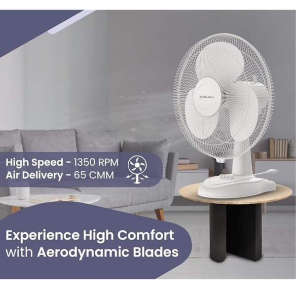 Bajaj Frore Neo Table Fan 400 MM Table fans for Home Office White 1 - LXINDIA.COM