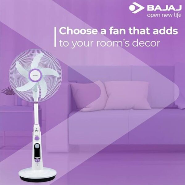 Bajaj Nuvo 400 mm Table Cum Pedestal Fan with BLDC Motor Plum Purple2 - LXINDIA.COM