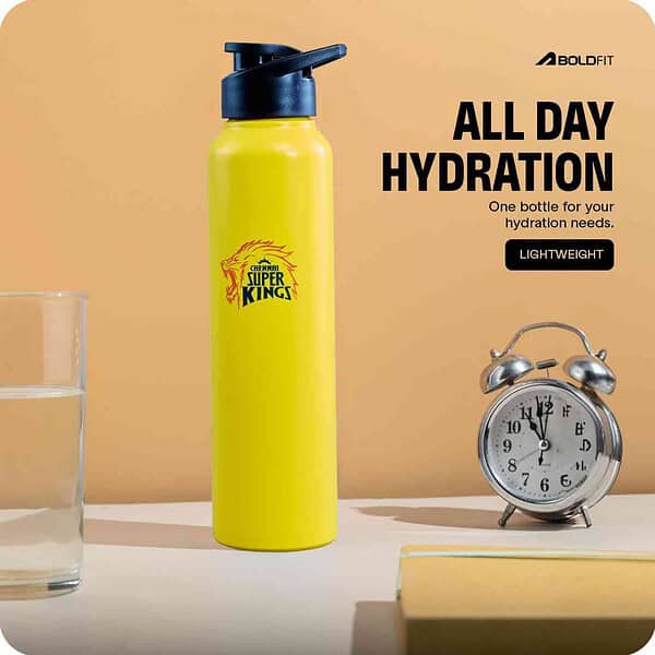 Boldfit Chennai Super Kings Merchandise Water Bottles A - LXINDIA.COM