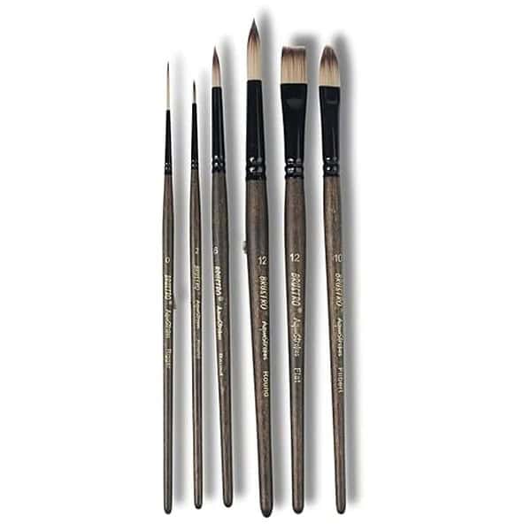 Brustro AquaStrokes Artist Brushes Set of 6 2 - LXINDIA.COM