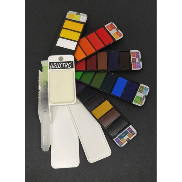 Brustro Artists Watercolour Paint Pan Set of 25 - LXINDIA.COM