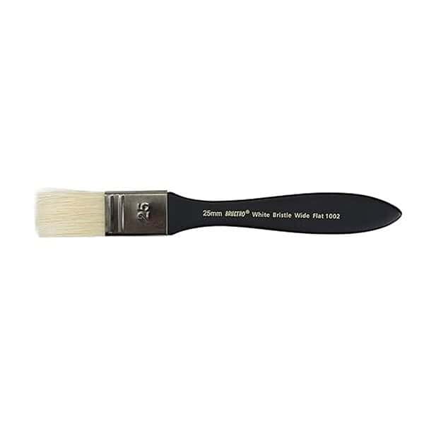 Brustro Artists White Bristle Wide Flat Brush Series 1002 1 - LXINDIA.COM