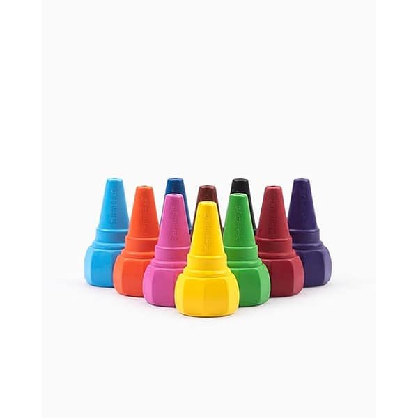 Camel Camlin Finger Grip Crayons 10 Shades With Stencils 1 - LXINDIA.COM