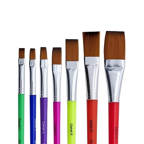 Camlin Champ Flast Brush Set Pack of 7 1 - LXINDIA.COM