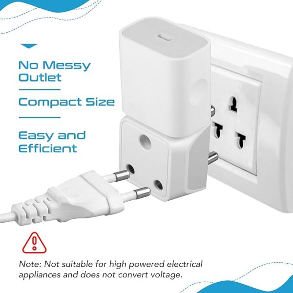 Ceptics 3 Pin Multi Plug Socket2 - LXINDIA.COM