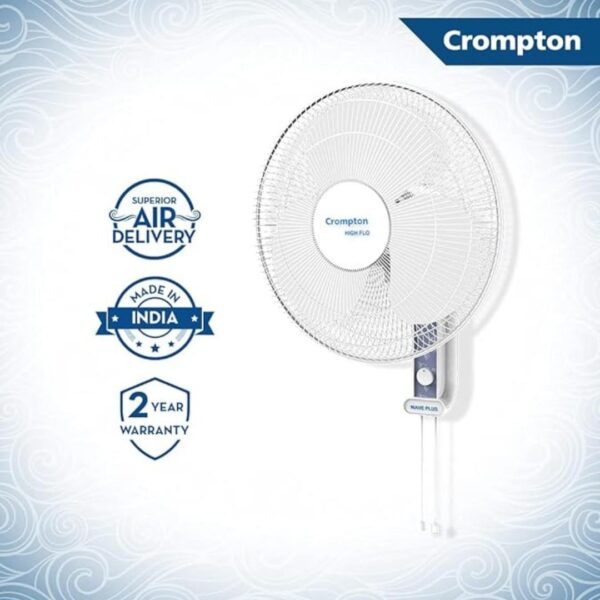 Crompton 60W Oscillating Wall Fan KD White1 - LXINDIA.COM