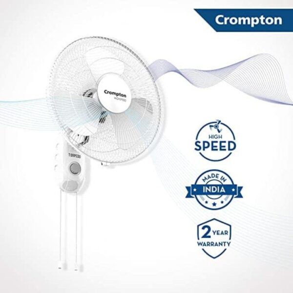 Crompton Torpedo High Speed 12inch Wall Fan white1 - LXINDIA.COM