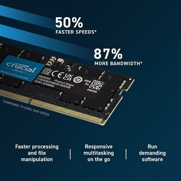 Crucial 32GB DDR5 4800 SODIMM - LXINDIA.COM