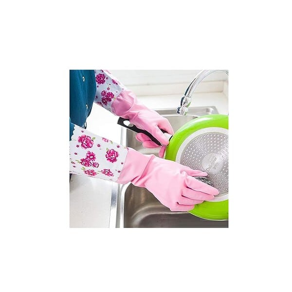 Eopzo Reusable Heavy Duty Hand Gloves For Ktchen light pink A - LXINDIA.COM