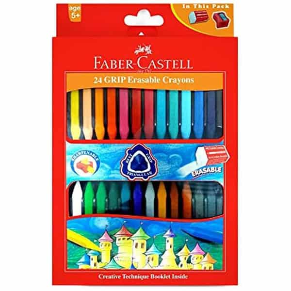 Faber Castell Grip Erasable Crayon Set Pack of 24 - LXINDIA.COM