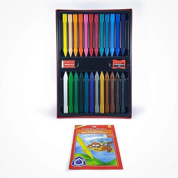 Faber Castell Grip Erasable Crayon Set Pack of 24 2 - LXINDIA.COM