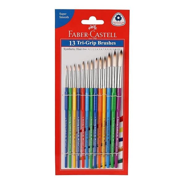 Faber Castell Tri Grip Brush Round Pack 2 - LXINDIA.COM