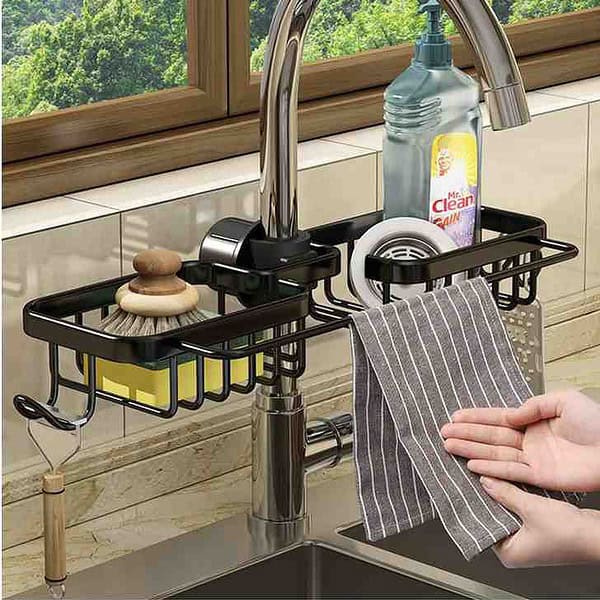 Faucet Sponge Holder Kitchen Sink Organizer B - LXINDIA.COM