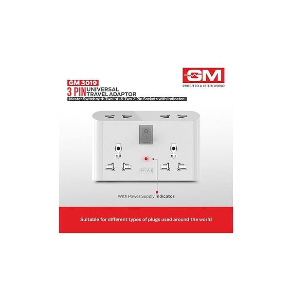 GM 3019 3 Pin Universal Multi Plug 2 - LXINDIA.COM