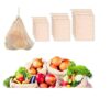 GREENTWISH Cotton Vegetable Bags Fridge Net Bag Eco friendly White Washable Reusable Drawstring Zip Bags Pack of 9 - LXINDIA.COM