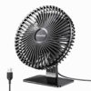 Gaiatop Small Table Fan with Black leaf - LXINDIA.COM