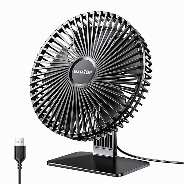 Gaiatop Small Table Fan with Black leaf - LXINDIA.COM