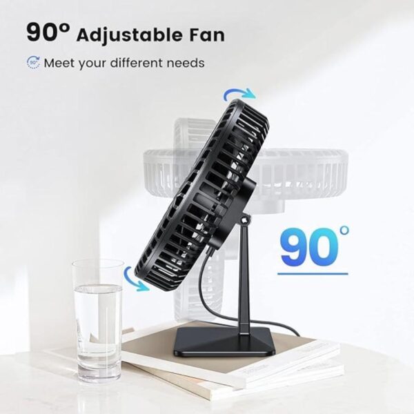 Gaiatop Small Table Fan with Black leaf 3 - LXINDIA.COM