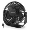 Gaiatop USB Desk Fan 3 Speeds Portable Small Fan with Strong AirflowTable Fan Black - LXINDIA.COM