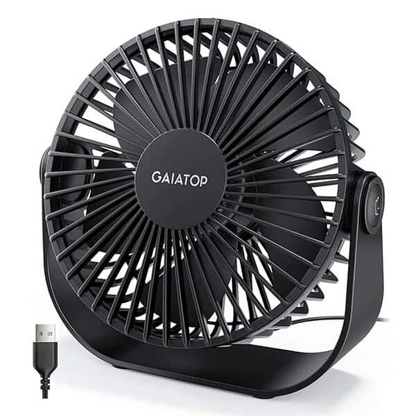 Gaiatop USB Desk Fan Black - LXINDIA.COM