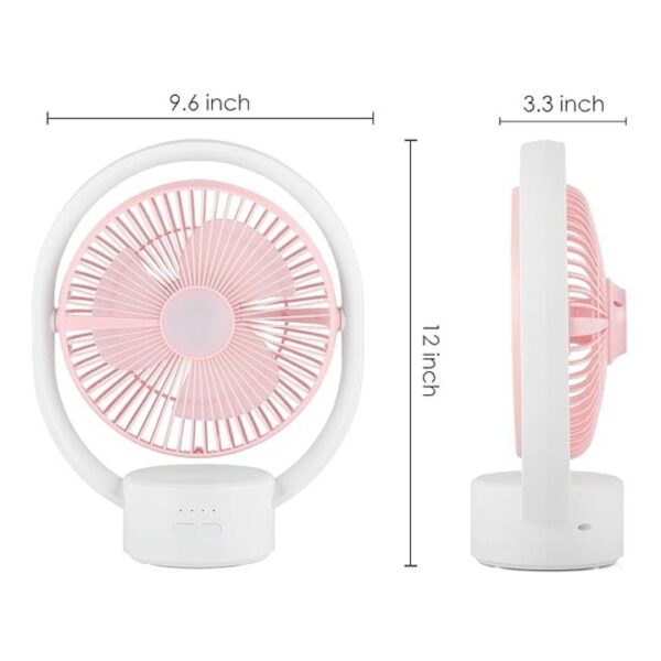 Gesto Table Fan High Speed With Led light White3 - LXINDIA.COM