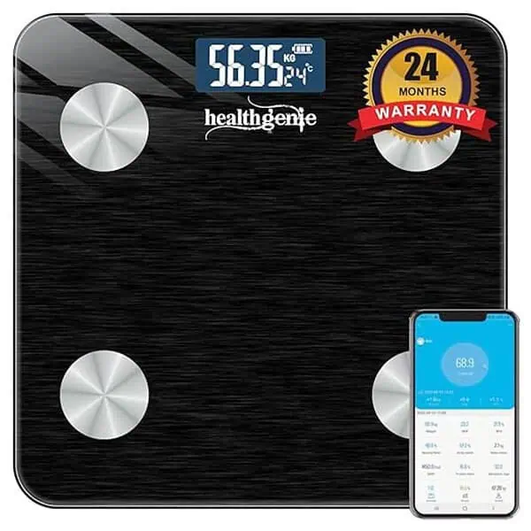 HEALTHGENIE SMART BMI WEIGHT MACHINE COAL BLACK HB 411 - LXINDIA.COM