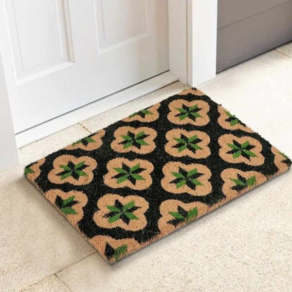 HOKIPO Natural Coconut Coir Rectangular Mat 40X60Cm Green - LXINDIA.COM