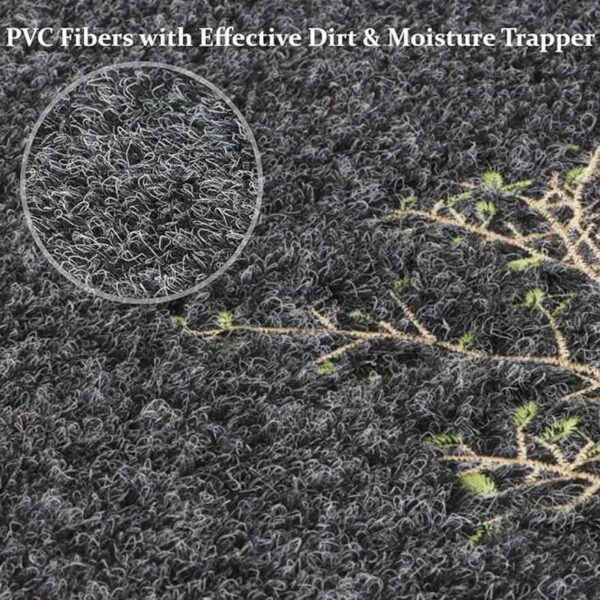 HOKIPO Rubber Back Dirt Trapper Door Mats45 x 70 cmGrey2 - LXINDIA.COM