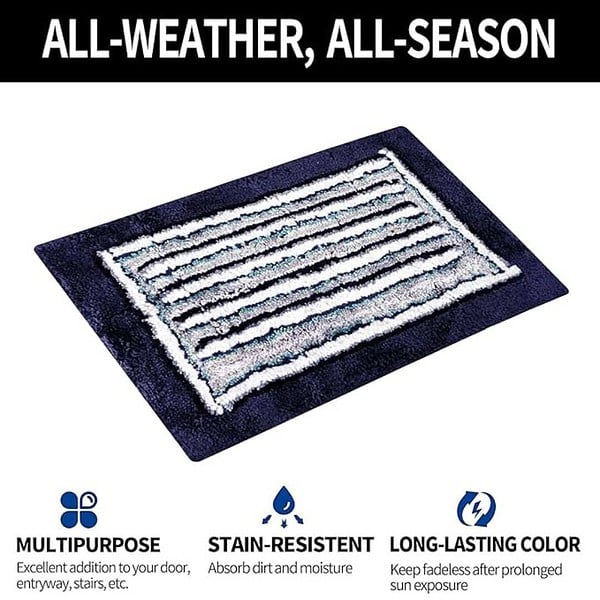 Heart Home Door Mat Blue3 - LXINDIA.COM