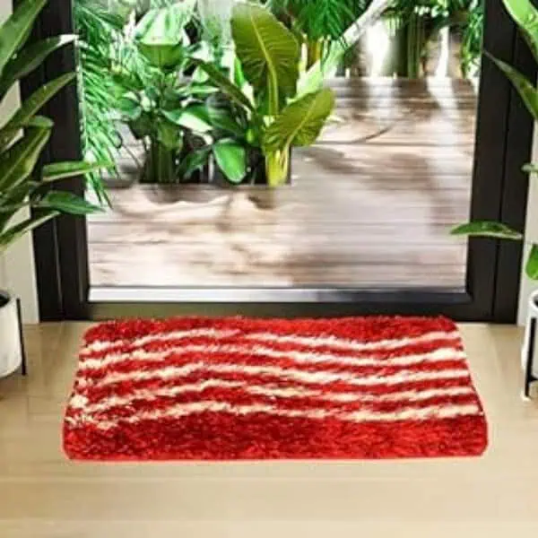 Heart Home Door Mat Red Cream - LXINDIA.COM