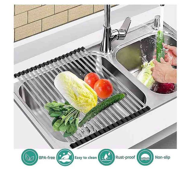 INVOSS Large Roll Up Dish Drying Rack - LXINDIA.COM