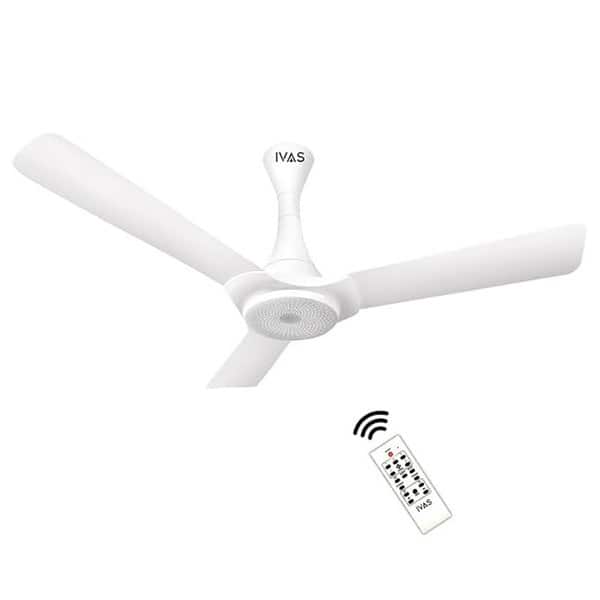 IVAS Magnus 1200 mm BLDC Ceiling Fan RF Remote Control POS Tech Underlight Shimmer White - LXINDIA.COM