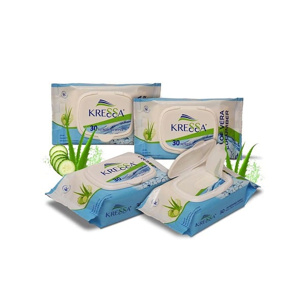 Kressa Refreshing Wet Wipes Aloe Vera and Cucumber - LXINDIA.COM