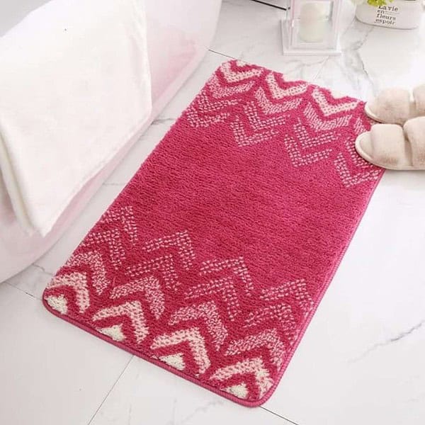 Kuber Industries Extra Soft Bathroom Mat Pink - LXINDIA.COM