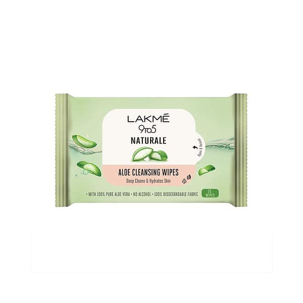 LAKME 9To5 Natural Aloe Cleansing Wipes - LXINDIA.COM